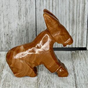 Vintage Carved Stone Donkey Figurine Paperweight